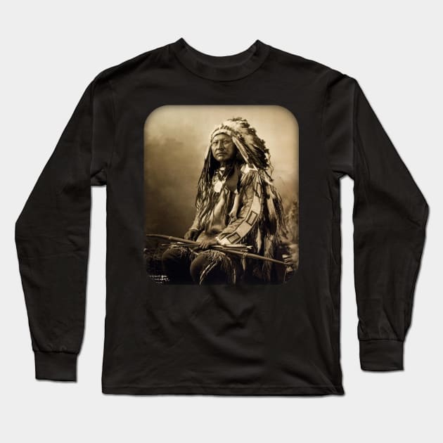 Chief Spotted Elk Lakota Sioux Native American Indian Long Sleeve T-Shirt by twizzler3b